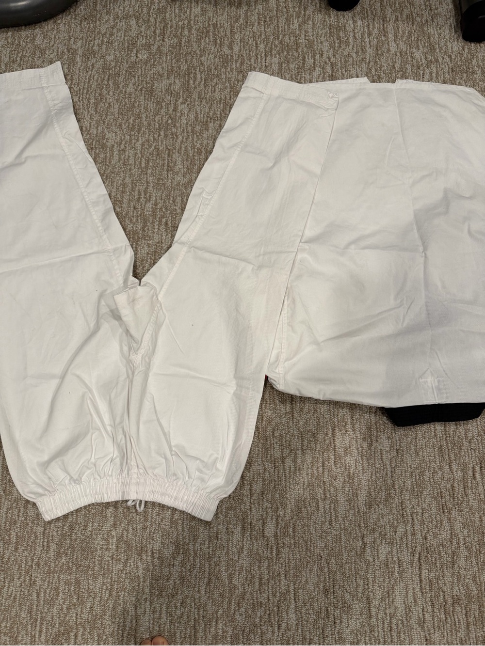White Martial Arts Dobok Set with Black Trim Top Gi - Picture 4 of 4